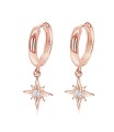 Elegant Designed with CZ Stone Silver Hoop Earring HO-2522